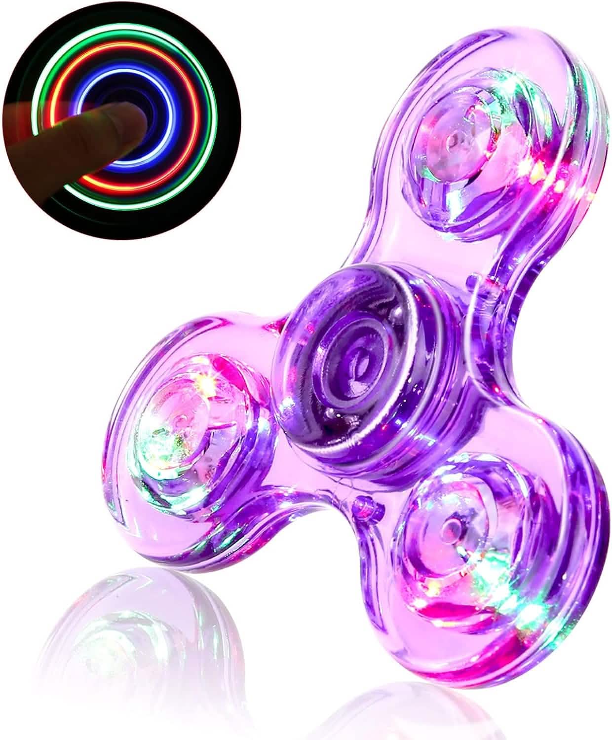 3-Pack: LED Fidget Spinner – Light Up Spin and Glow in the Dark Sensory Toy DailySale