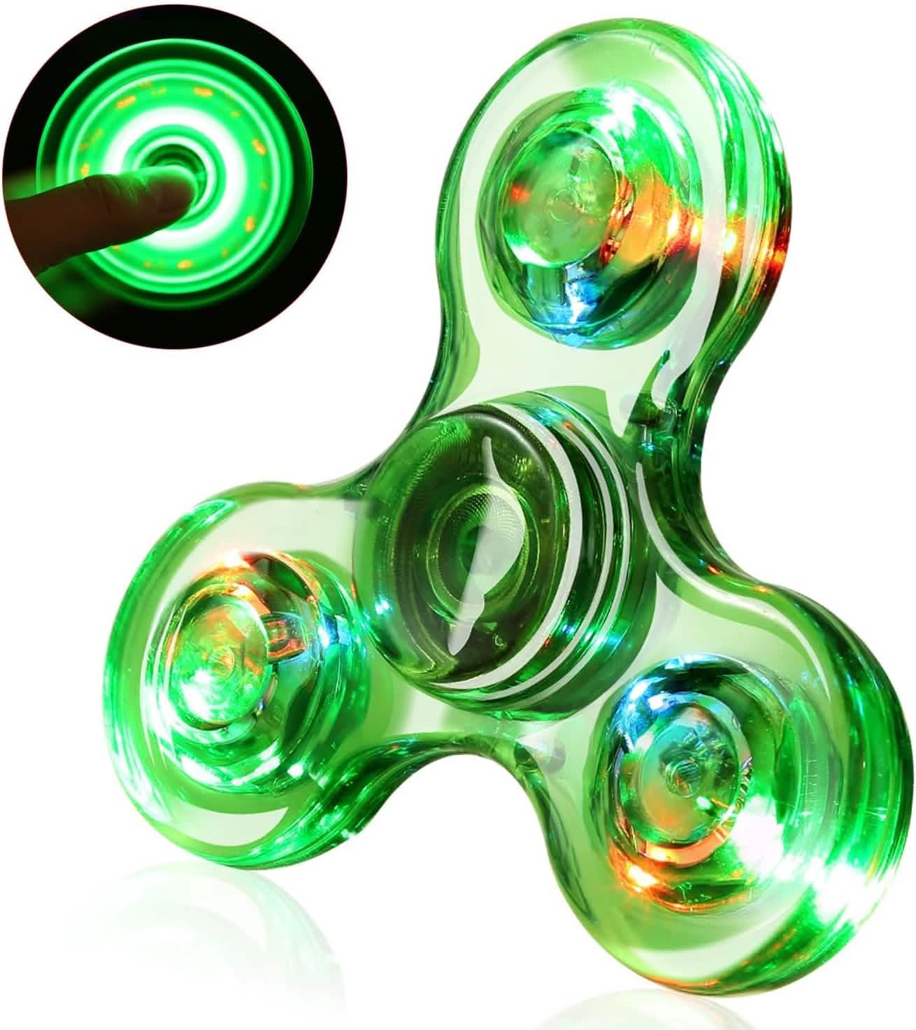 3-Pack: LED Fidget Spinner – Light Up Spin and Glow in the Dark Sensory Toy DailySale