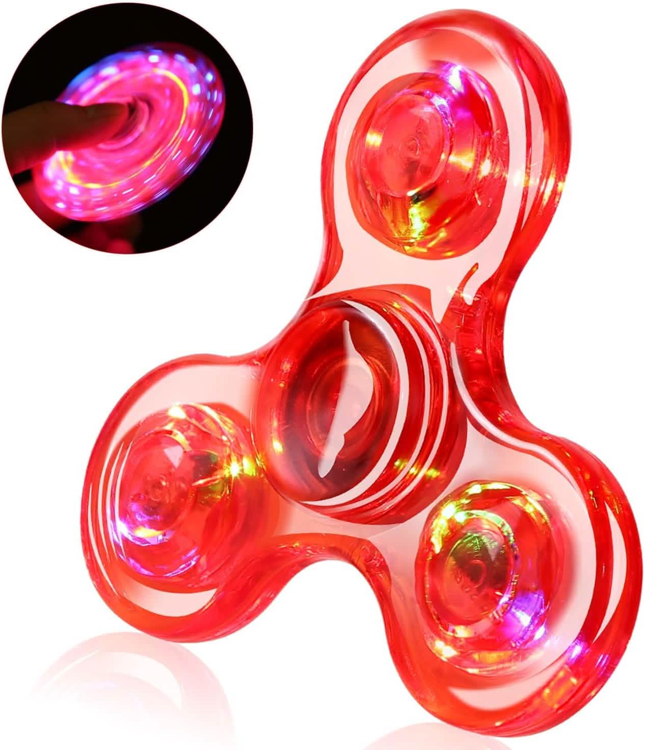 3-Pack: LED Fidget Spinner – Light Up Spin and Glow in the Dark Sensory Toy DailySale