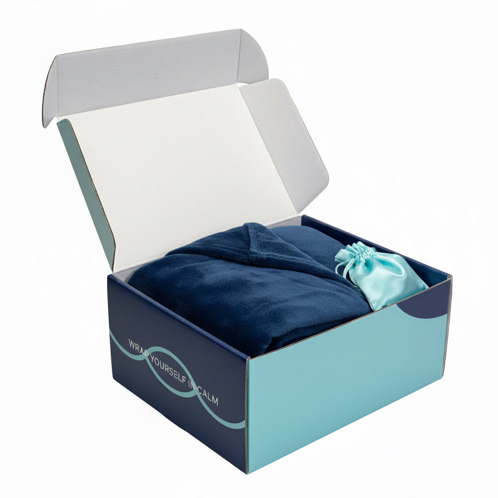 THERA Weighted Blanket Sz 42" x 66", Calming Navy BL613K PayWut