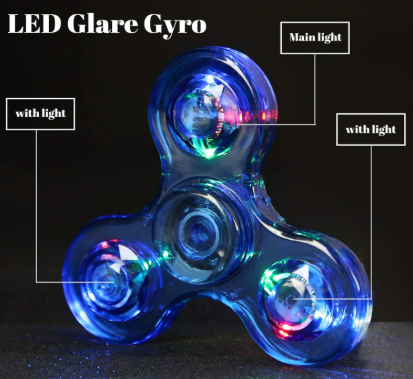 3-Pack: LED Fidget Spinner – Light Up Spin and Glow in the Dark Sensory Toy DailySale
