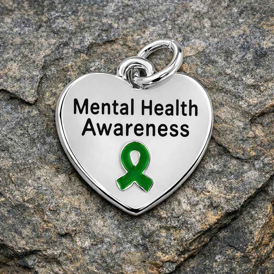 Heart Shaped Mental Health Charms - Zenwolf