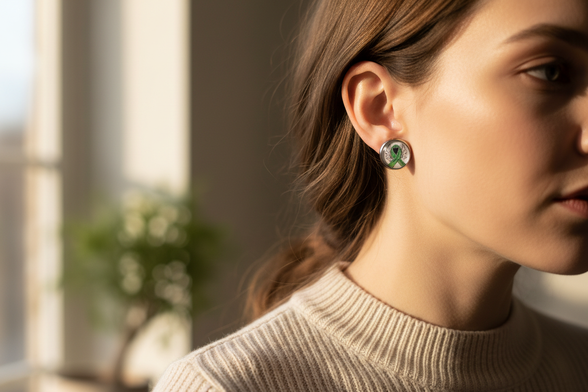 Mindful Anchor Earrings lifestyle detail