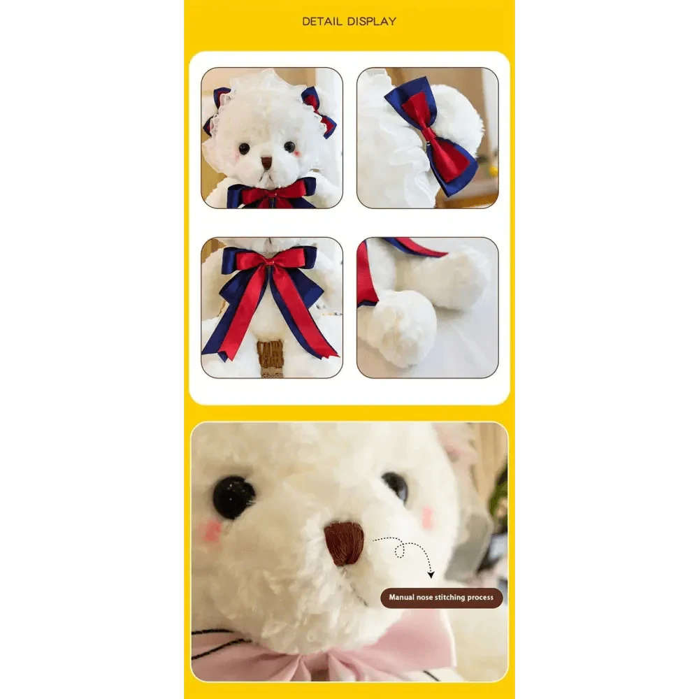 Superior Quality Cute Teddy Bear With Dress Plush Doll Stuffed Animals Kids Toys Room Decor, Christmas,VE Valentine Gifts