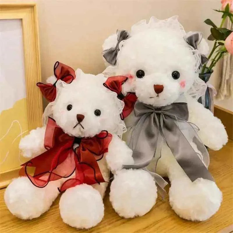 Superior Quality Cute Teddy Bear With Dress Plush Doll Stuffed Animals Kids Toys Room Decor, Christmas,VE Valentine Gifts
