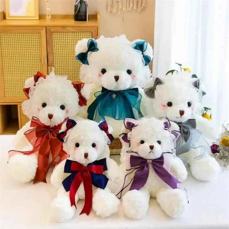 Superior Quality Cute Teddy Bear With Dress Plush Doll Stuffed Animals Kids Toys Room Decor, Christmas,VE Valentine Gifts