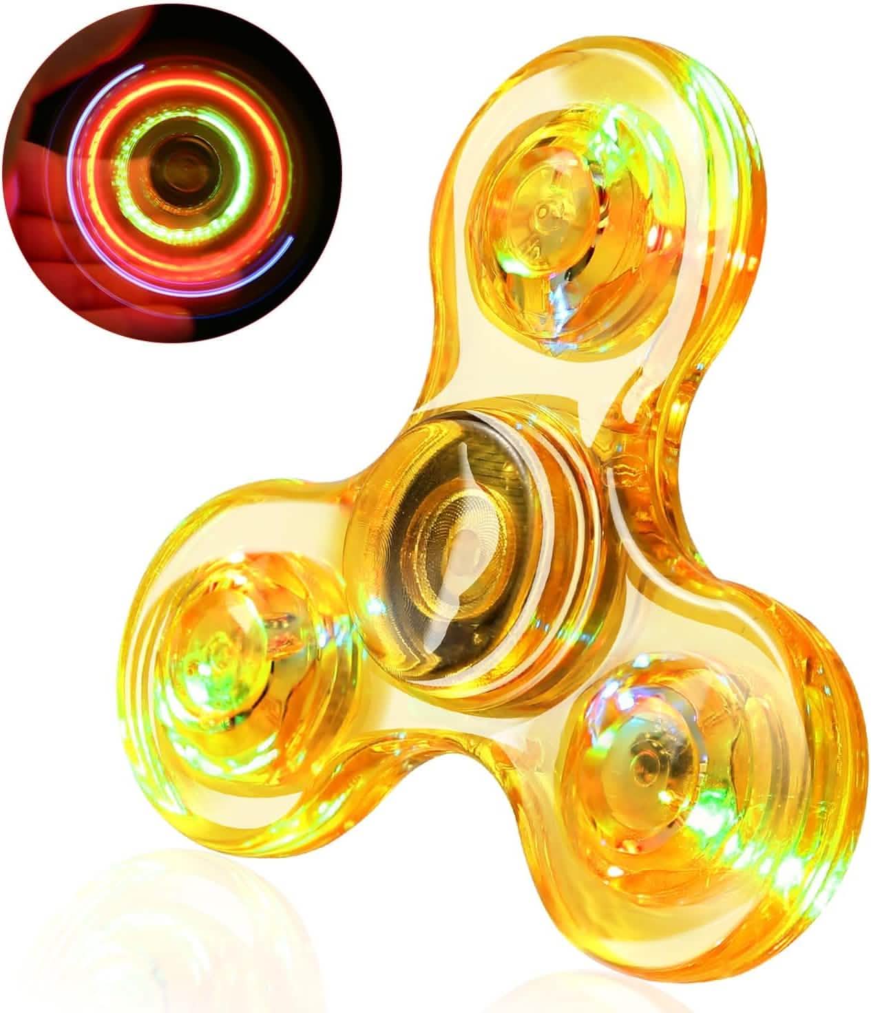 3-Pack: LED Fidget Spinner – Light Up Spin and Glow in the Dark Sensory Toy DailySale