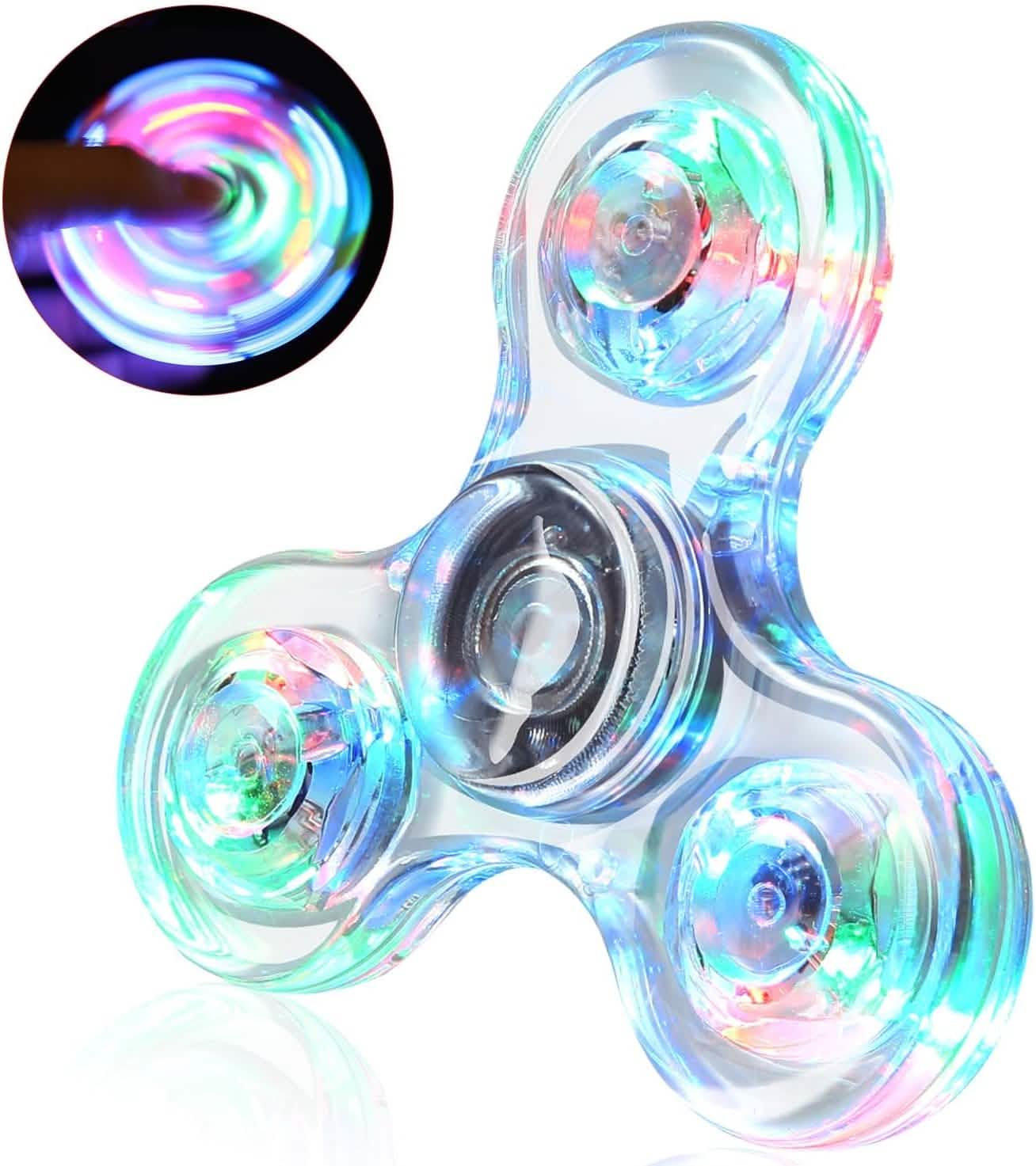 3-Pack: LED Fidget Spinner – Light Up Spin and Glow in the Dark Sensory Toy DailySale