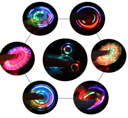 3-Pack: LED Fidget Spinner – Light Up Spin and Glow in the Dark Sensory Toy DailySale