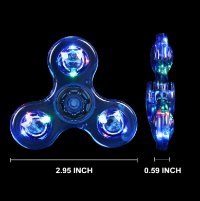 3-Pack: LED Fidget Spinner – Light Up Spin and Glow in the Dark Sensory Toy DailySale