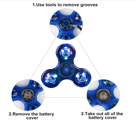 3-Pack: LED Fidget Spinner – Light Up Spin and Glow in the Dark Sensory Toy DailySale