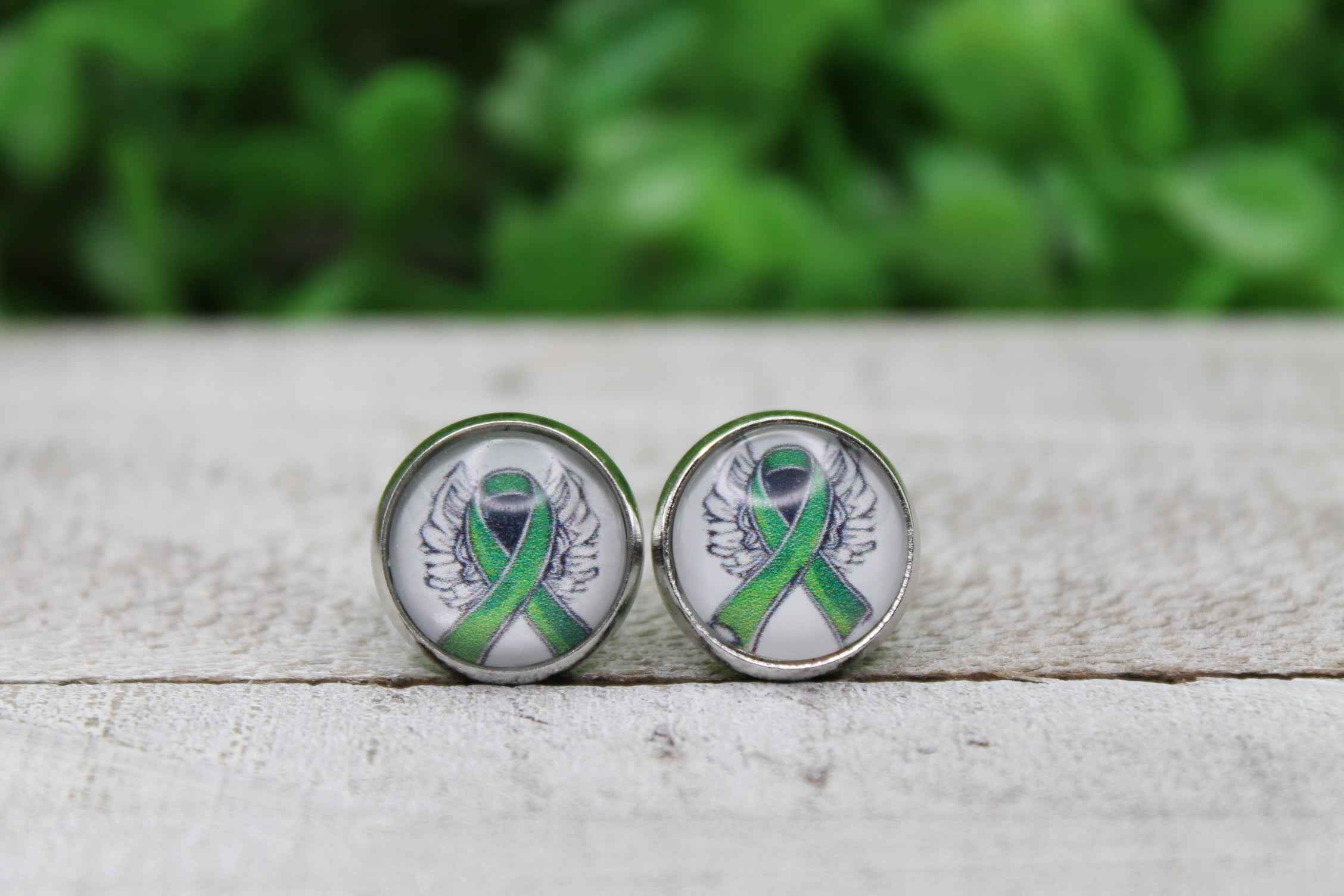 Zenwolf Mental Health Glass Stud Earrings