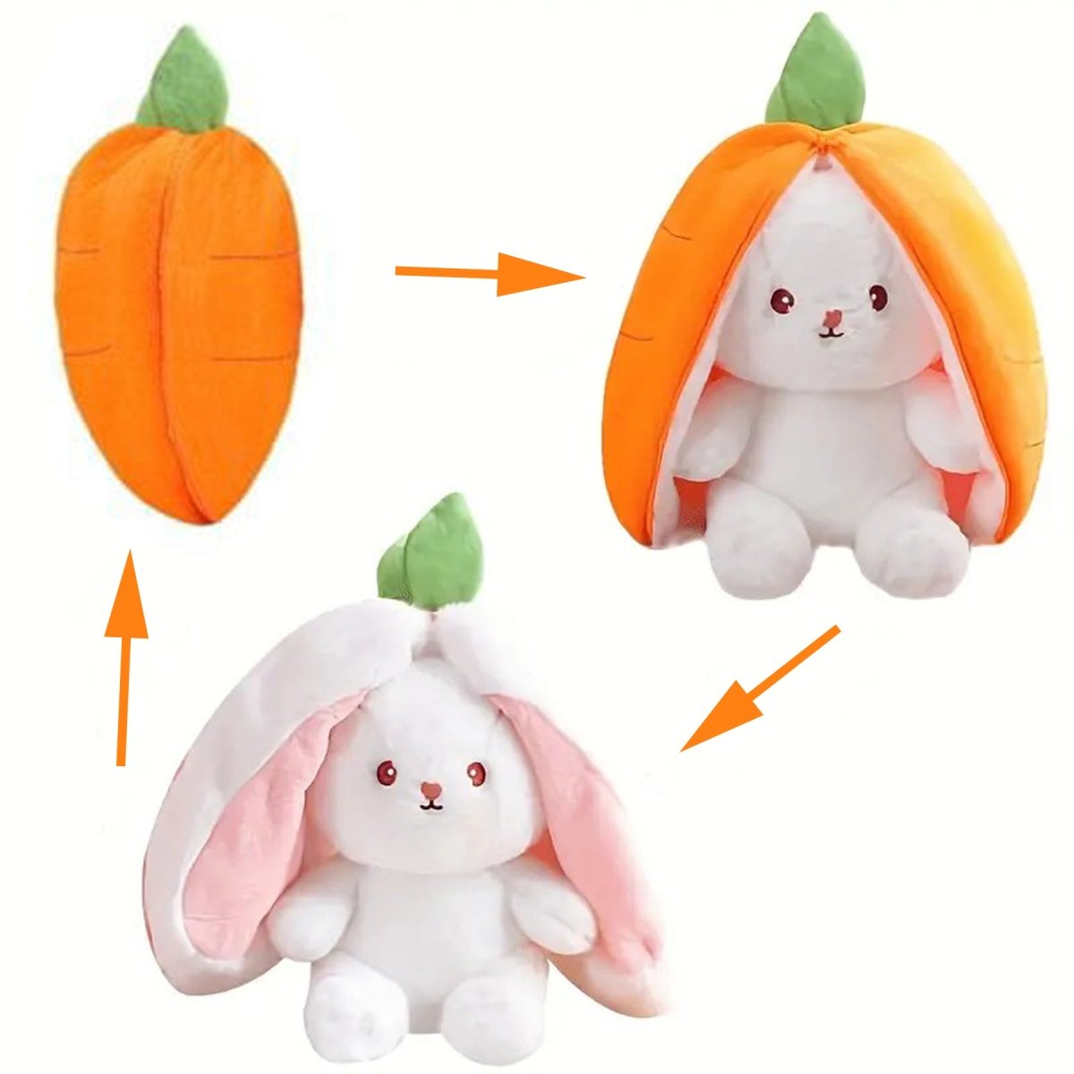 ZenWolf Sensory Grounding Plush: Reversible "Safe Space" Strawberry Bunny - Zenwolf