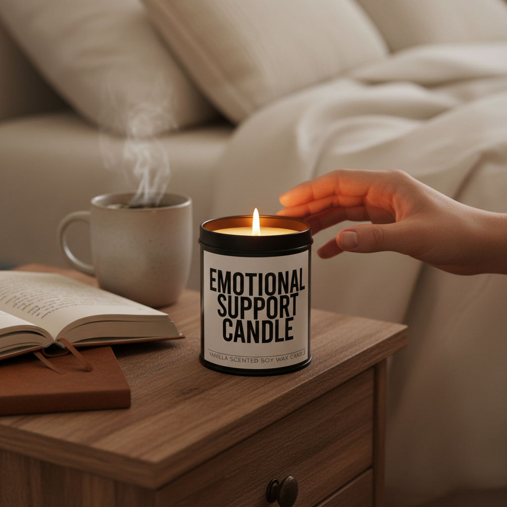Emotional Support Candle lifestyle