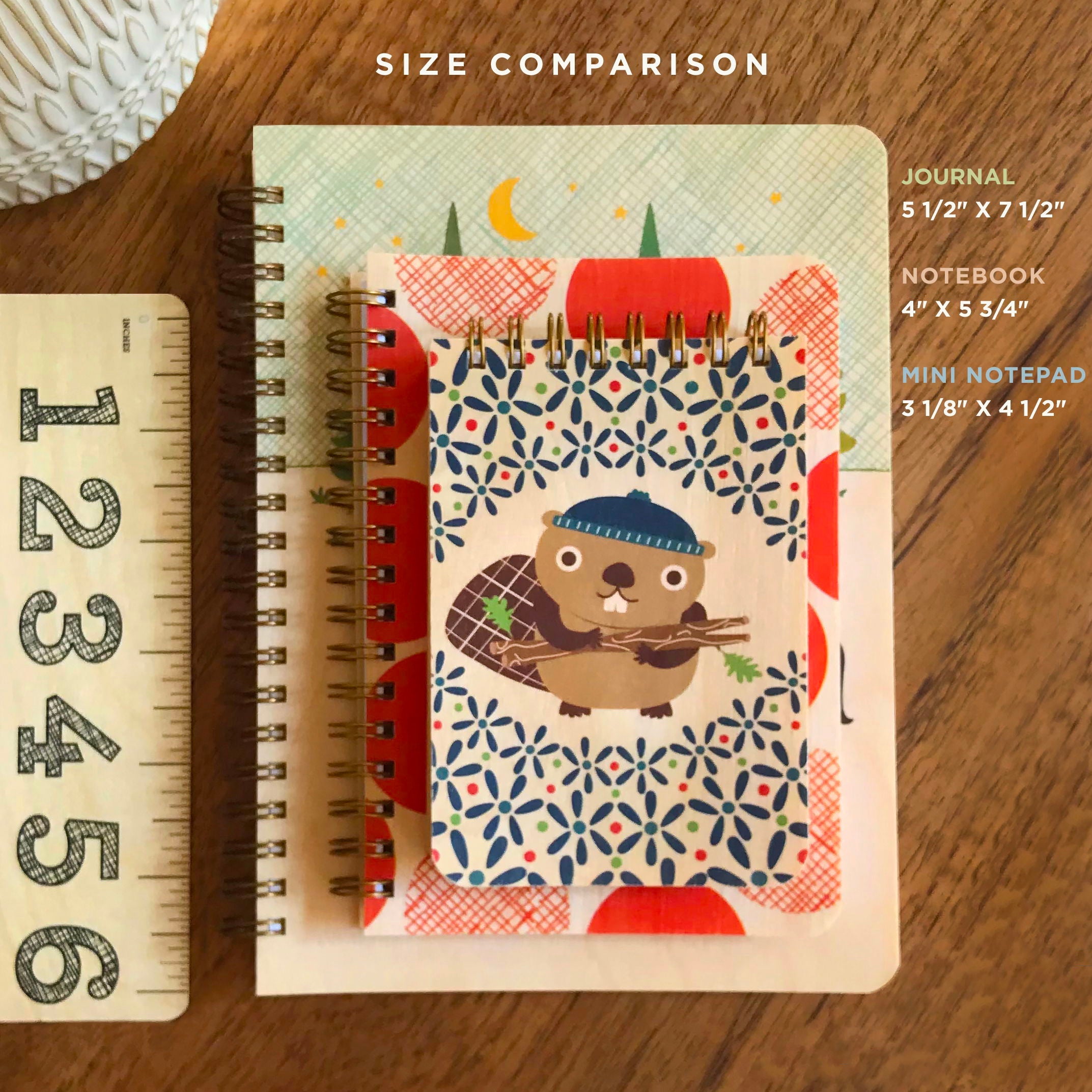 ZenWolf Floral Fox Wellness Journal – Mindful Wood Cover Journal for Self-Care – Image 4 | ZenWolf Wellness