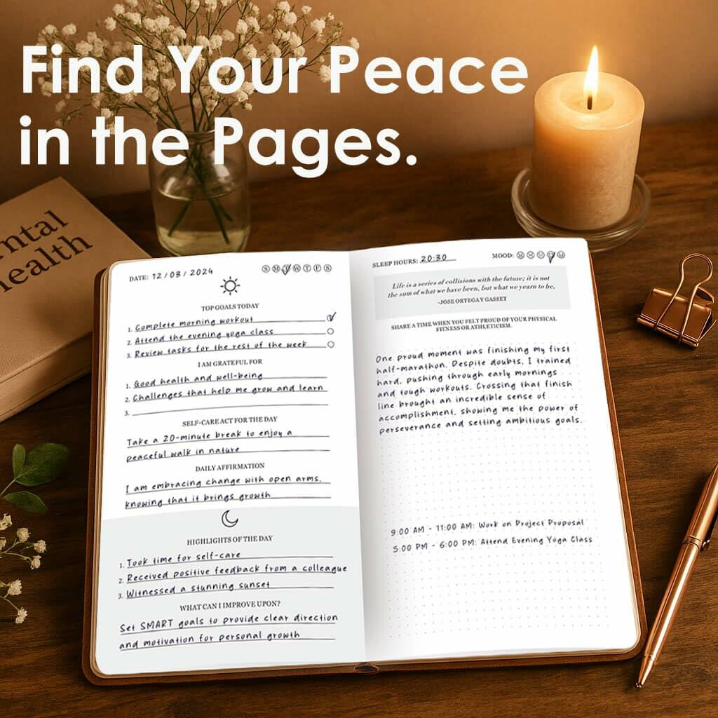 91-Day Self-Care Journal Guided Wellness Gratitude Planner Mental Health